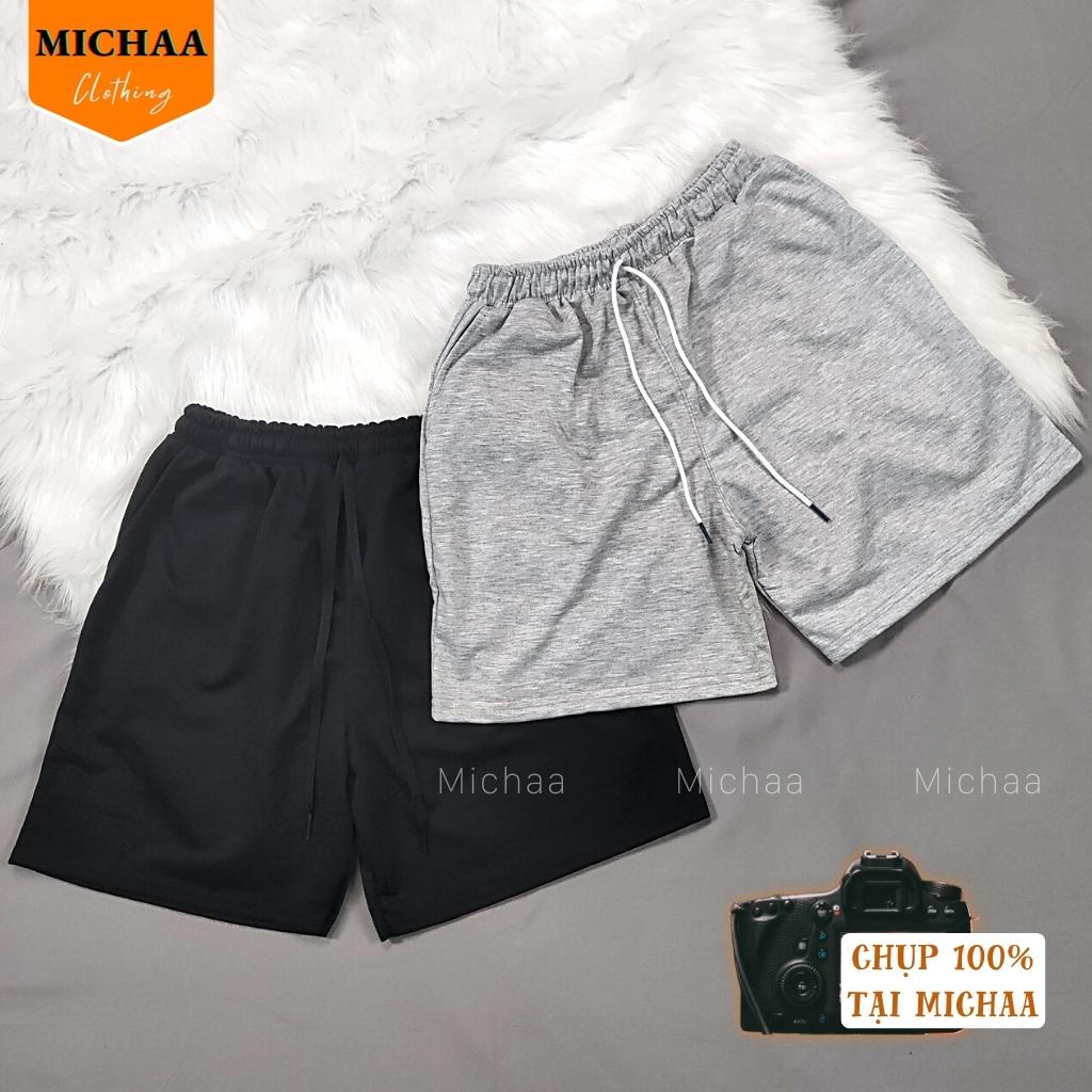 Quần Short NỈ DA CÁ Unisex  Quần Đùi Chất Nỉ Da Cá Nam Nữ Đều Mặc Được Basic - MICHAA