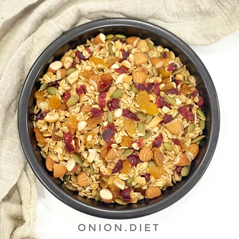 Ngũ Cốc Ăn Kiêng Nhiều Hạt - Không Đường Giảm Cân 250G Granola Onion.Diet