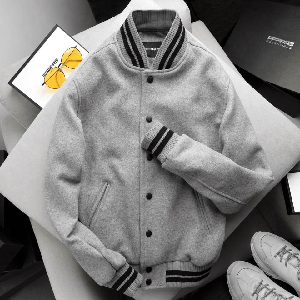 Áo Khoác Bomber Nỉ 2 Lớp Thêu Chữ BAPAS Siêu Chất Kiểu Dáng Hàn Quốc, Mẫu Mới Hot Trend. UT6538 [NewUnisex]