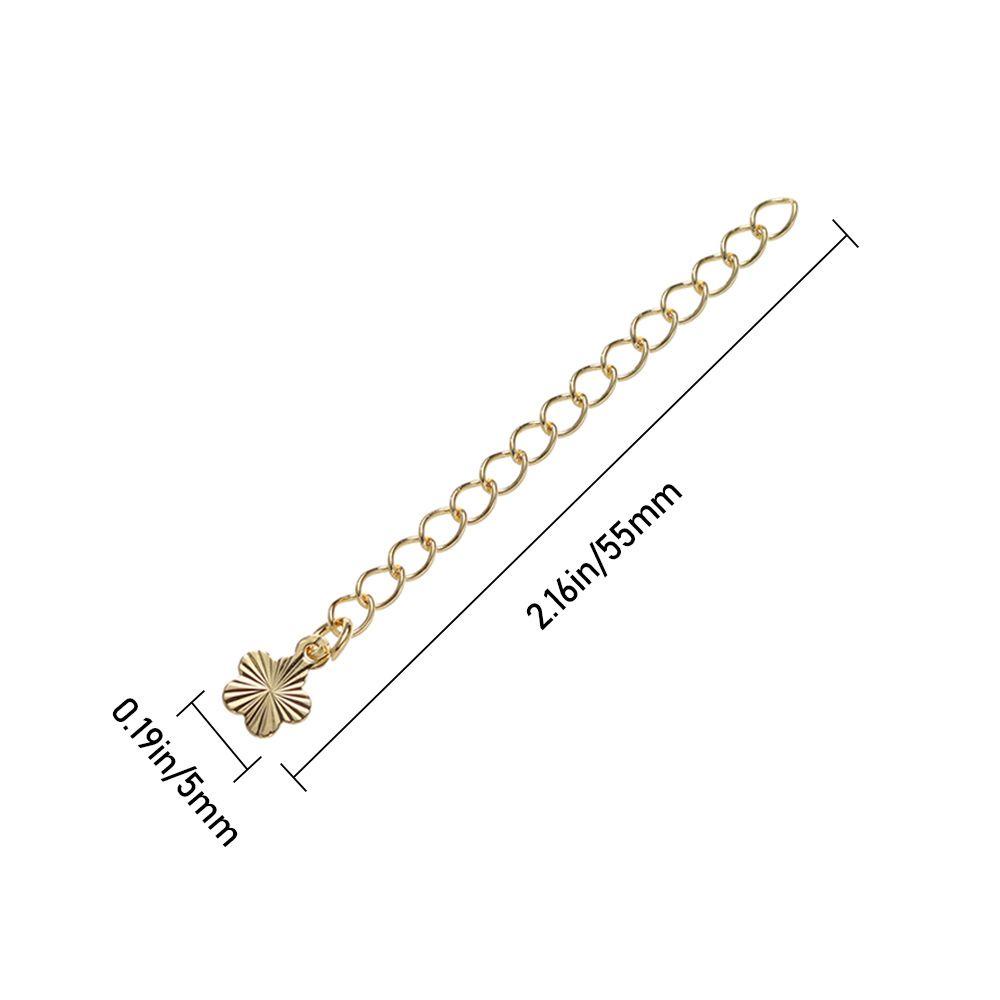 HS Set 5 Đuôi Dây Xích Nối Dài Màu Vàng 18k Dùng Làm Trang Sức DIY
