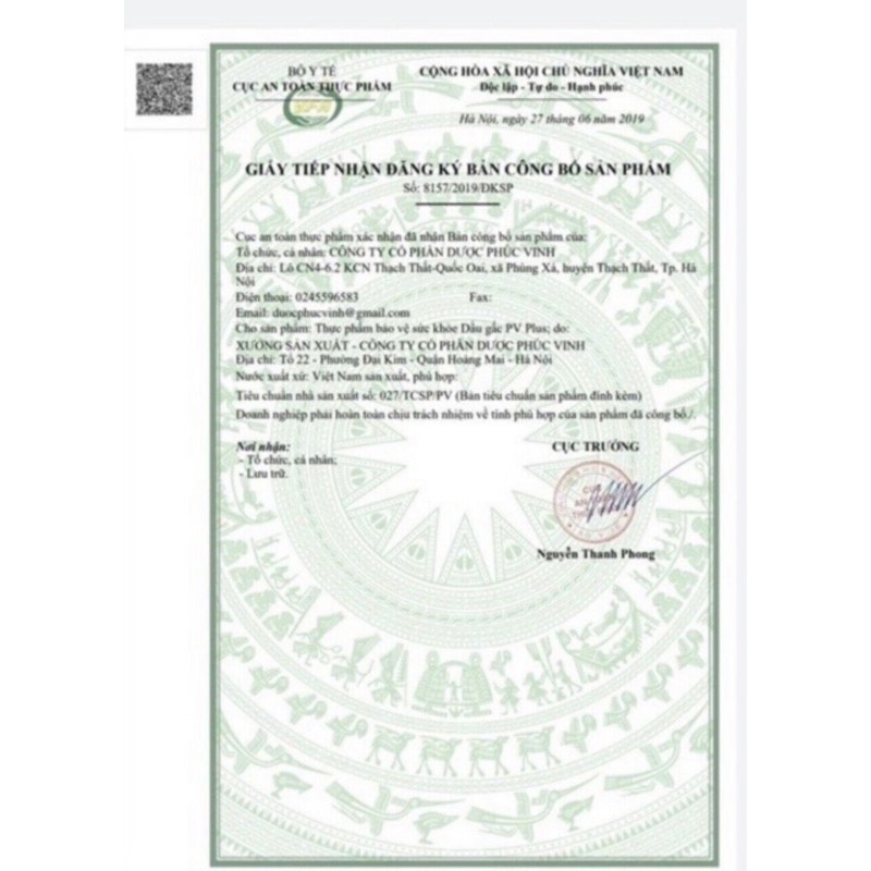 Viên dầu gấc PV (Hộp 100 viên nang) | Thế Giới Skin Care