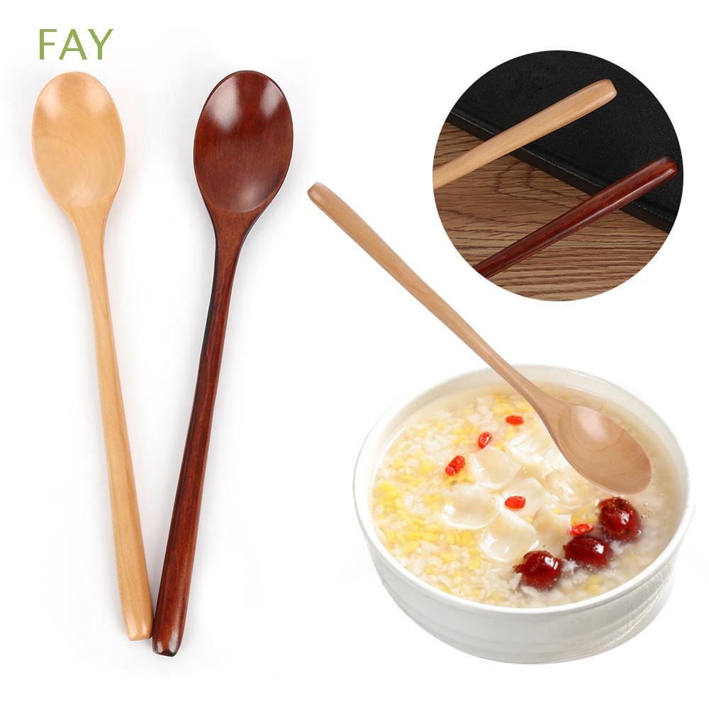 FAY Drinking Desserts Condiment Kitchen Dining Handmade Wooden Ice Cream Christmas Coffee Spoons