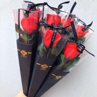 HỘP HOA MICA 40CM ĐỰNG 1 BÔNG HOA SÁP/HOA LỤA