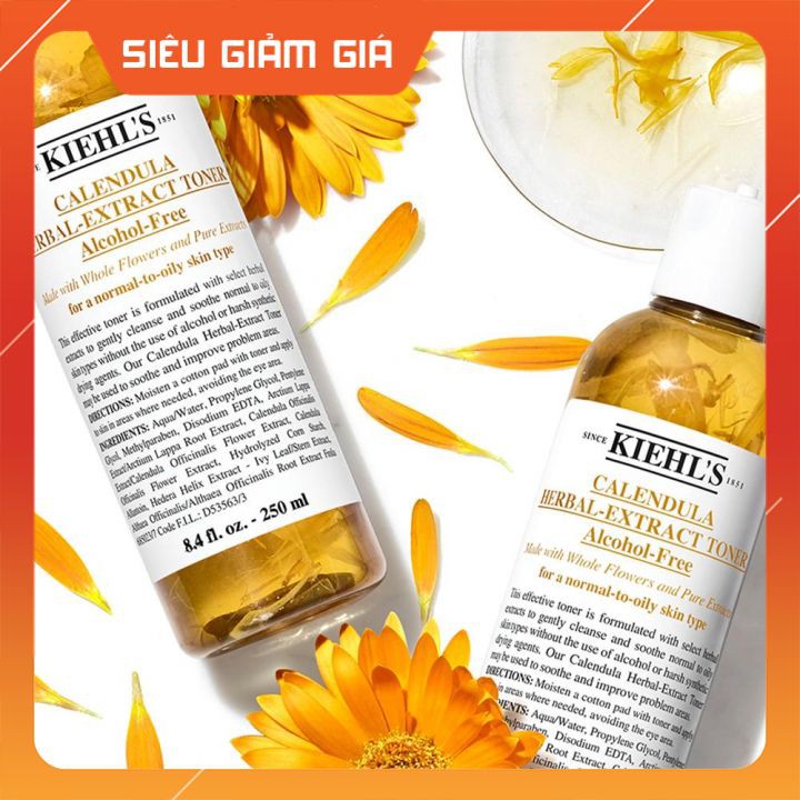 Toner hoa cúc Kiehl’s Calendula Herbal Extract Alcohol 250ml/500ml- Tone trắng da | BigBuy360 - bigbuy360.vn