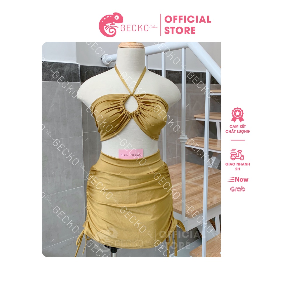 Bikini Đồ Bơi 2 Mảnh Quần Váy Kín Đáo GK0201 (Video, Ảnh Thật)