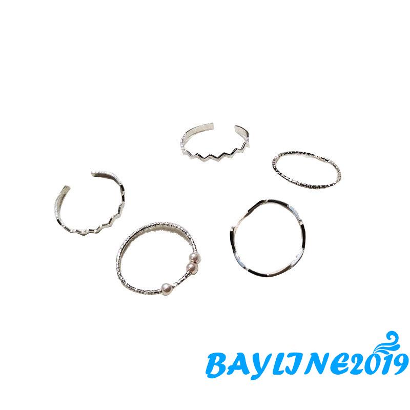 Set Nhẫn Đeo Ngón Tay Thiết Kế Đơn Giản Thời Trang Dành Cho Nữ