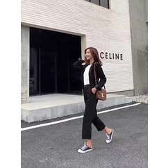 [FREE SHIP]Quần vải nữ dáng baggy cạp cao form đẹp màu đen - Quần vải nữ công sở dễ phối đồ đi làm đi học-