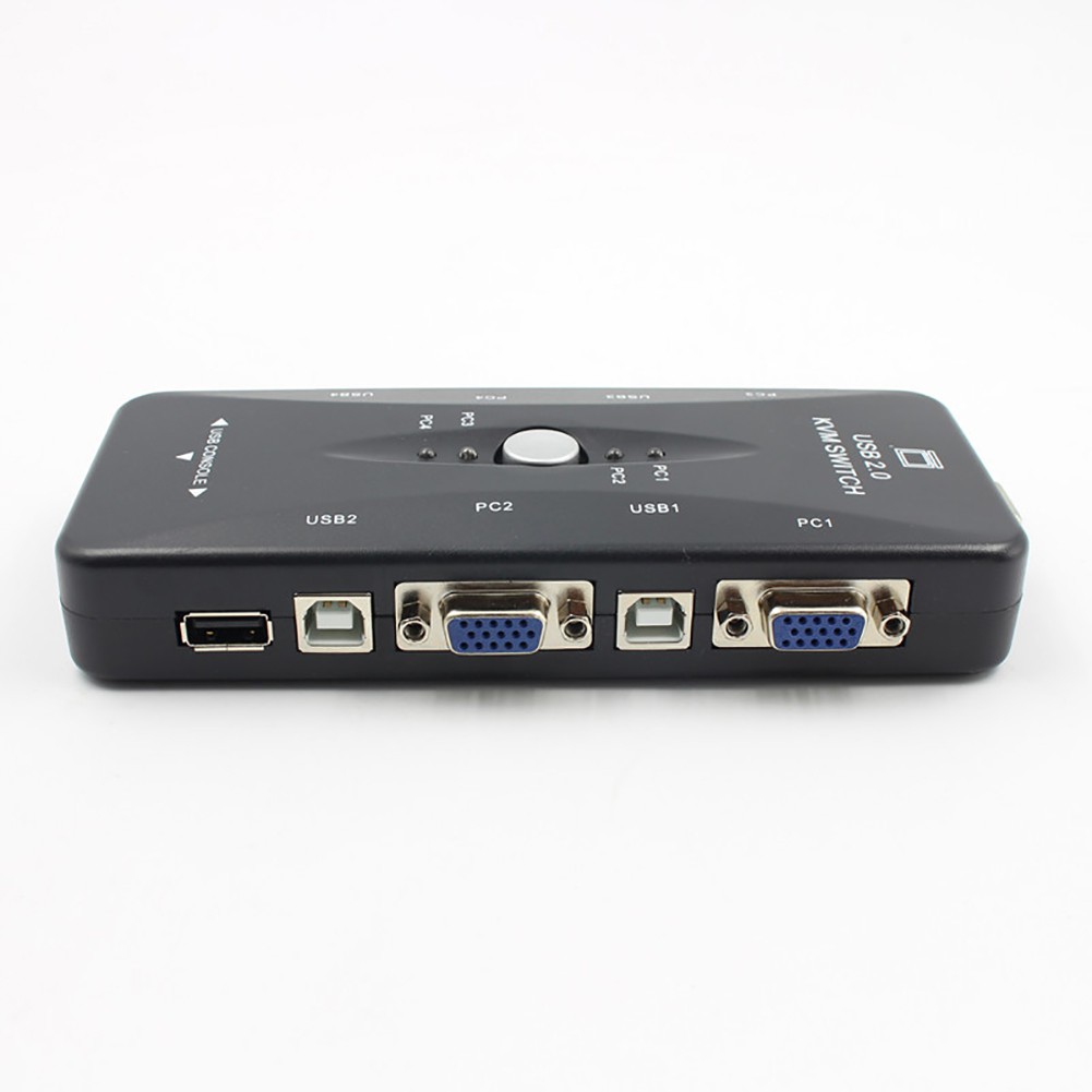 Bộ Công Tắc 4 Cổng Usb 2.0 Kvm 1920x1440 Cho Chuột / Bàn Phím / Máy In / Vga / Video