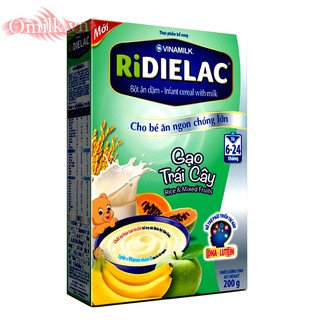 BỘT ĂN DẶM RIDIELAC GẠO TRÁI CÂY - HỘP GIẤY 200G