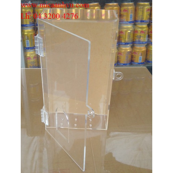 Hộp mica đựng máy chấm công mica trong suốt