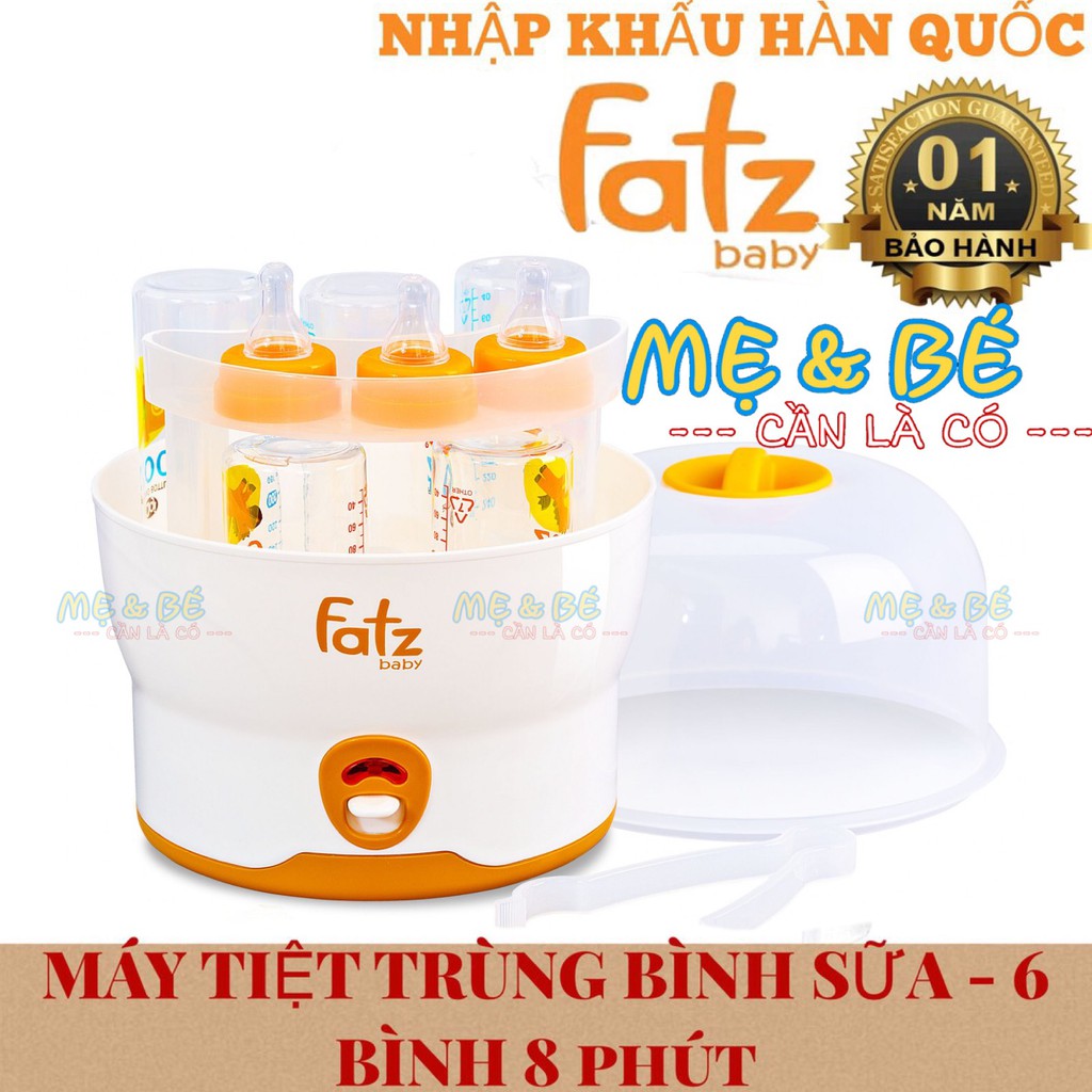 [BẢO HÀNH] MÁY TIỆT TRÙNG BÌNH SỮA HƠI NƯỚC FATZ HÀN QUỐC (6 BÌNH 8 PHÚT)