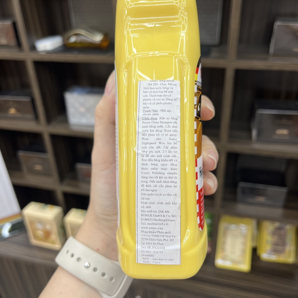 Chai Xịt Đánh Bóng Sơn Ướt Sonax High Speed Wax 500ML 288200