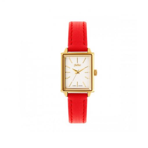 Đồng Hồ Nữ Hàn Quốc JULIUS JA-787 dây da đỏ