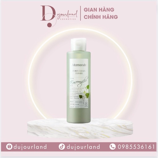 Nước Hoa Hồng Giúp Chăm Sóc & Se Khít Lỗ Chân Lông Mamonde Pore Clean Toner 250ml [Da Dầu, Da Hỗn Hợp]