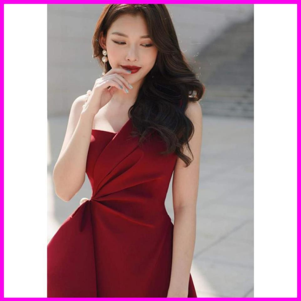 [ Freeship ] Đầm dự tiệc 1 dây vai đính chuỗi sang trọng quý phái Đầm nữ dự tiệc | BigBuy360 - bigbuy360.vn