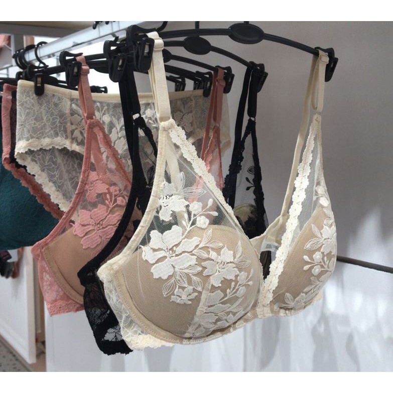 Bộ Đồ Lót Bralette Ren Lưới Thêu Hoa Sang Chảnh Mới S314 | BigBuy360 - bigbuy360.vn