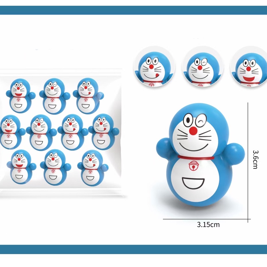 Đồ Chơi Lật Đật Mini đáng yêu DORAEMON/ PHI HÀNH GIA/ CHIM CÁNH CỤT