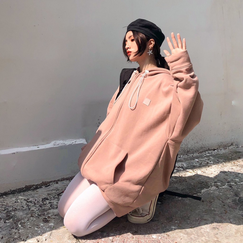 HOODIE FULLZIP "STORY VER2" PINK SUEDE | BigBuy360 - bigbuy360.vn