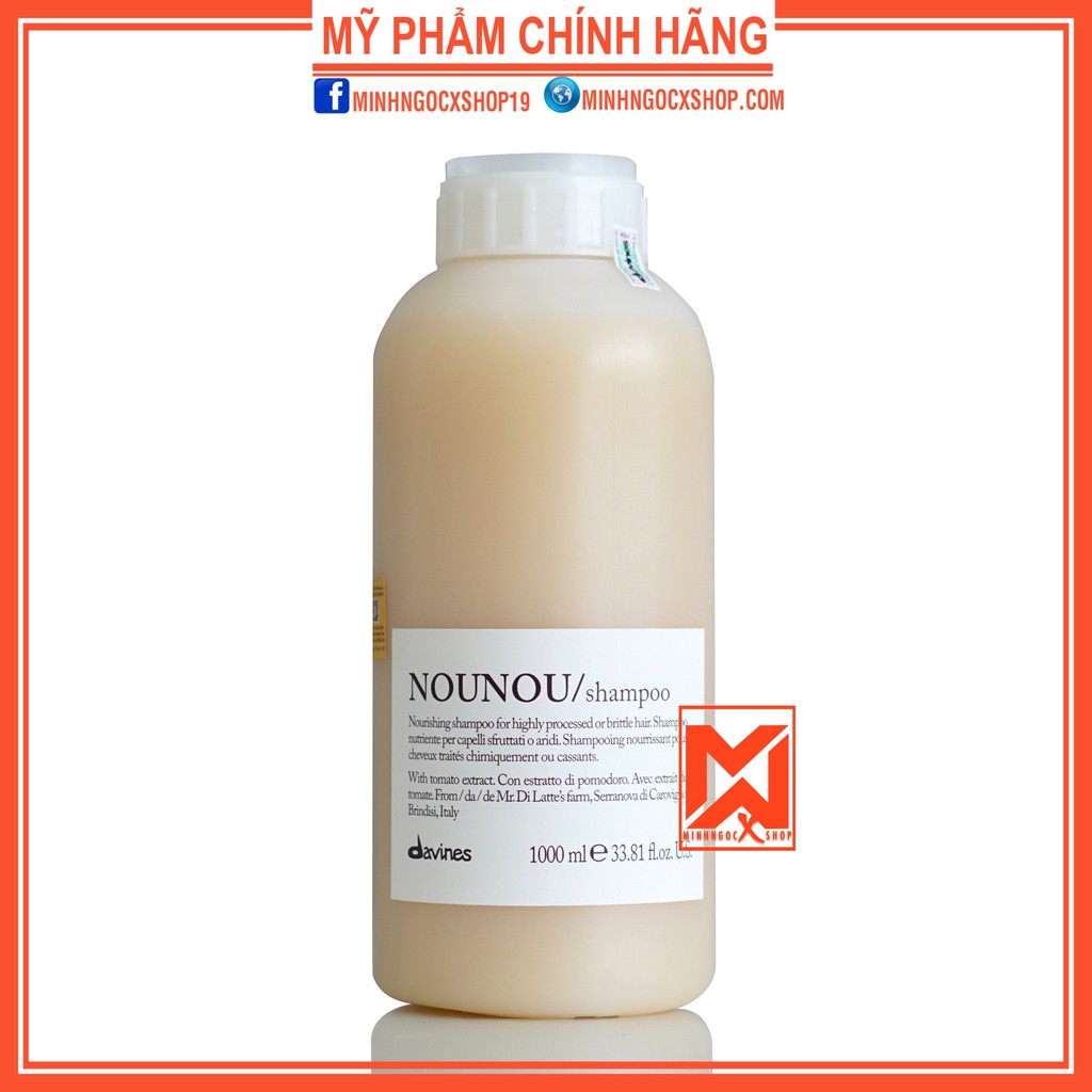 Dầu gội phục hồi hư tổn DAVINES NOUNOU 1000ml chín hãng