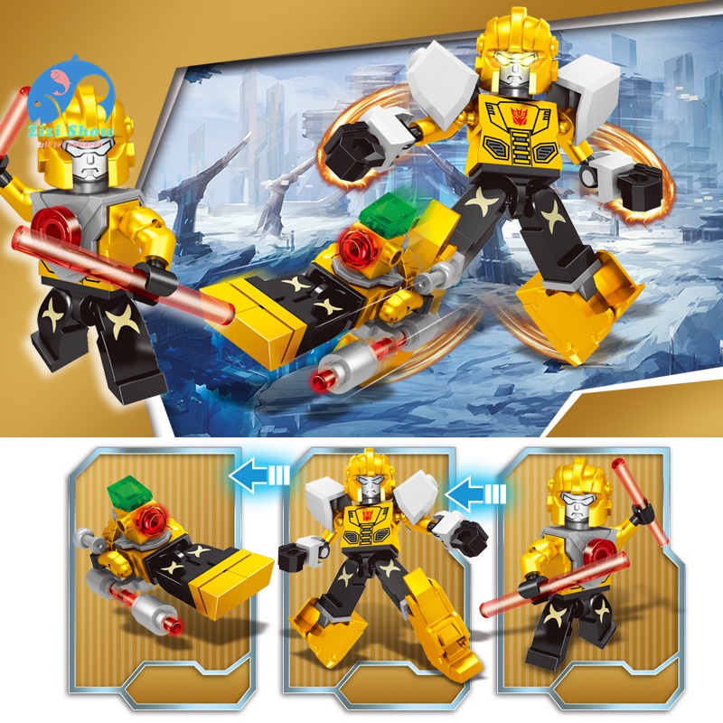 Bộ 8 Mô Hình Lắp Ráp Rô Bốt Biến Hình Optimus Prime