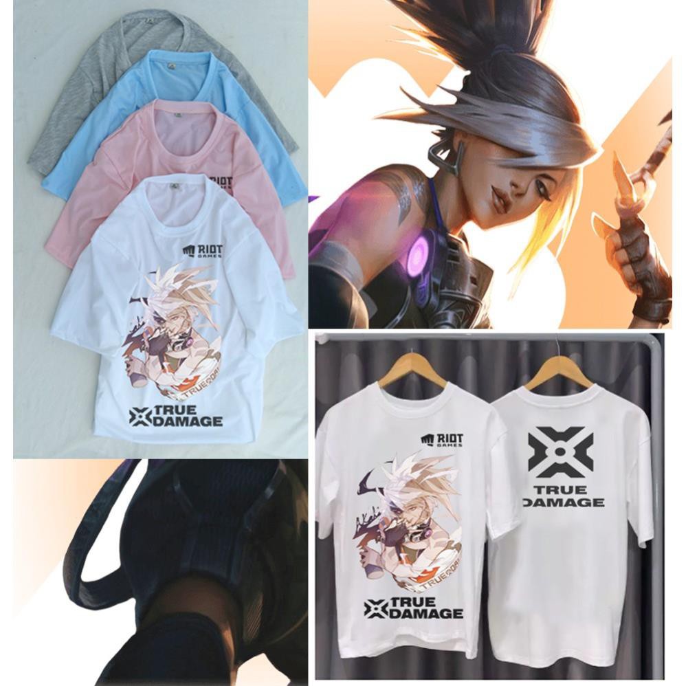 SALE- [Kèm Voucher FreeShip] Áo Thun Liên Minh lol| Akali Trua Damage |tay Lỡ AKALI - cực ngầu