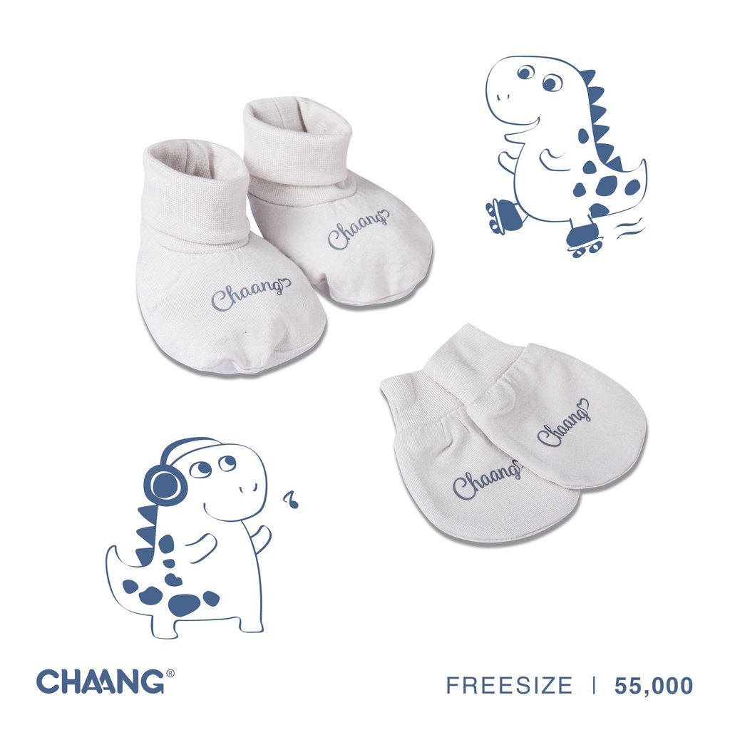 Set bao tay bao chân sơ sinh Chaang- BST sơ sinh Pony&amp;Dino Chaang