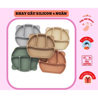 Khay silicon đế hít ăn dặm