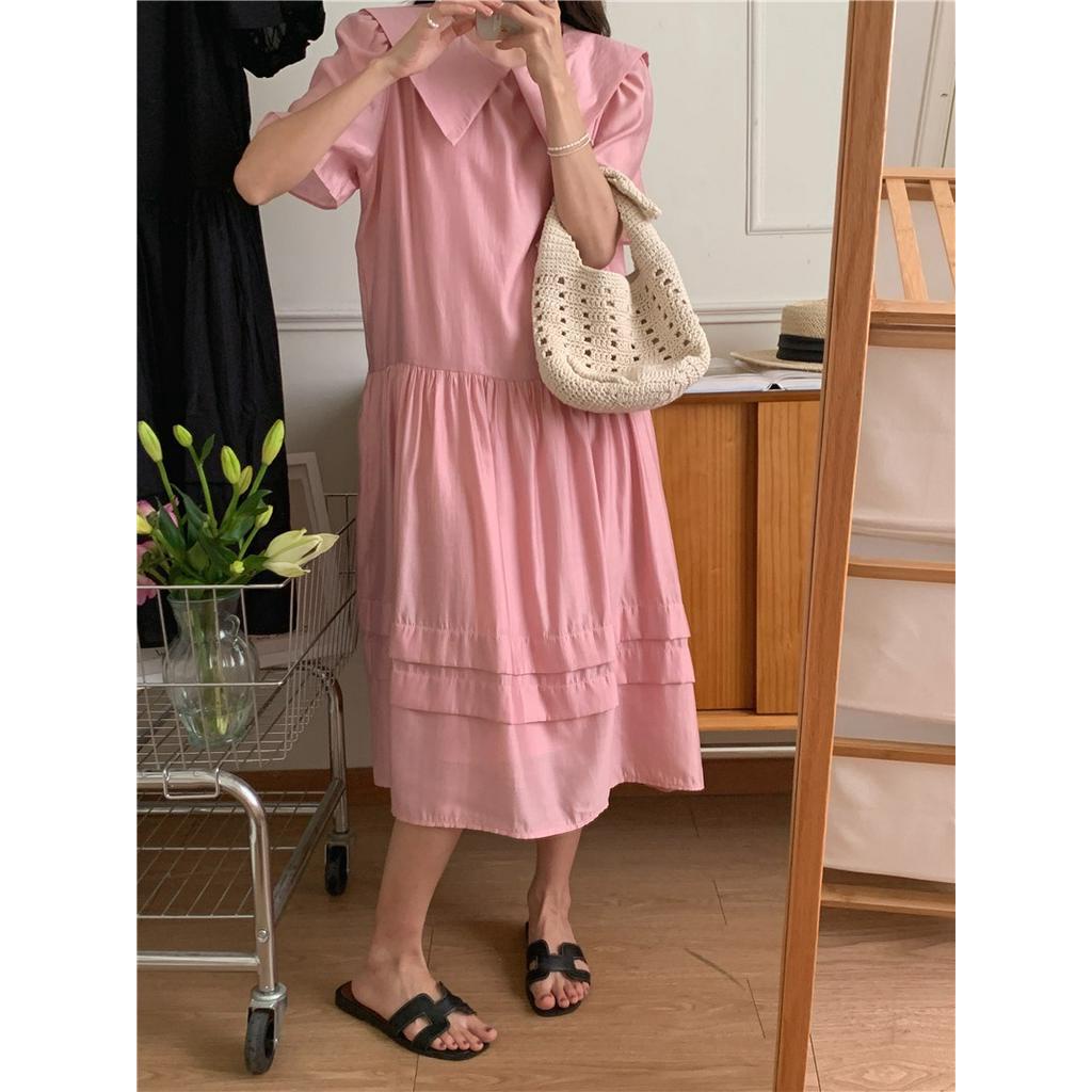 Đầm Dài Cổ Bẻ Thanh Lịch Phong Cách Retro 52581