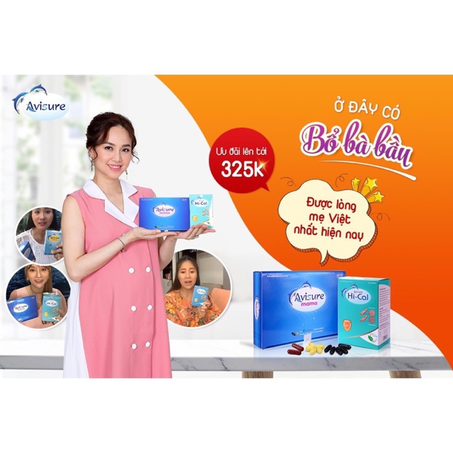 Bộ Đôi Avisure Mama và Hical - Bổ sung vitamin tổng hợp và Canxi Nano cho phụ nữ mang thai và cho con bú ( Hộp 60 Viên)