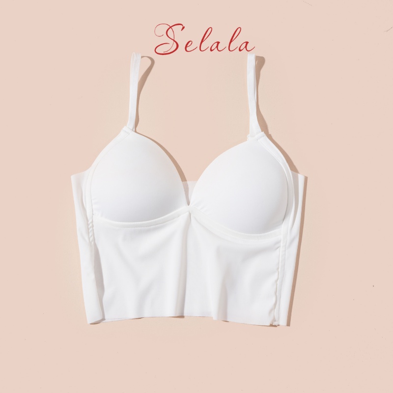 Áo Hai Dây Selala Chất Thun Nữ Dáng Ôm Có Sẵn Đệm Co Giãn Tốt 2D18