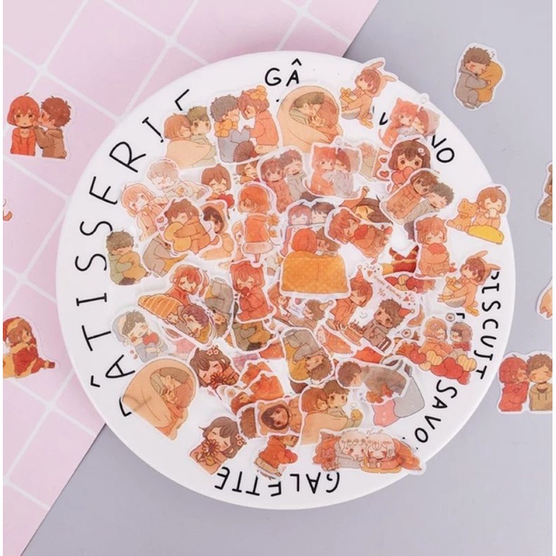 Túi 100 hình dán sticker pvc trang trí