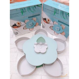 GIÁ RẺ NHẤT - HỘP KẸO, MỨC TẾT XOAY NỞ HOA 05 NGĂN