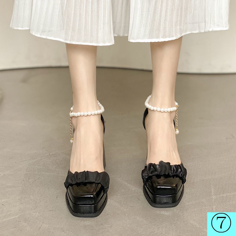 Giày Sandal Cao Gót 2022 Hở Ngón Đính Nơ Thời Trang Mùa Hè Mới Cho Nữ