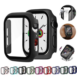 Ốp bảo vệ màn hình đồng hồ + kính cường lực cho Apple Watch Serie 6 5 4 42 / 44mm W26 Q12 Ft50 T5