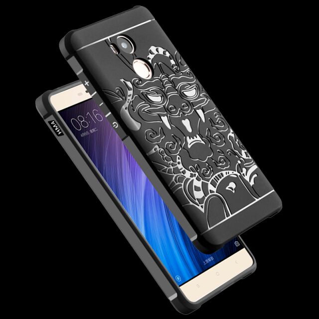 Redmi4prime ốp chống sốc hoa văn rồng