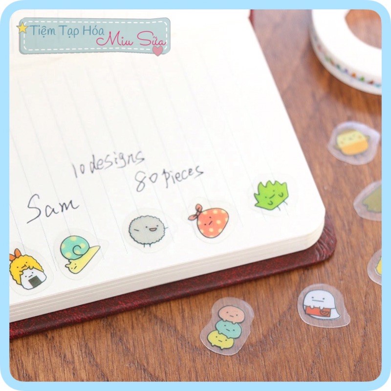  Set 80 sticker hoạt hình dễ thương - MiuSua