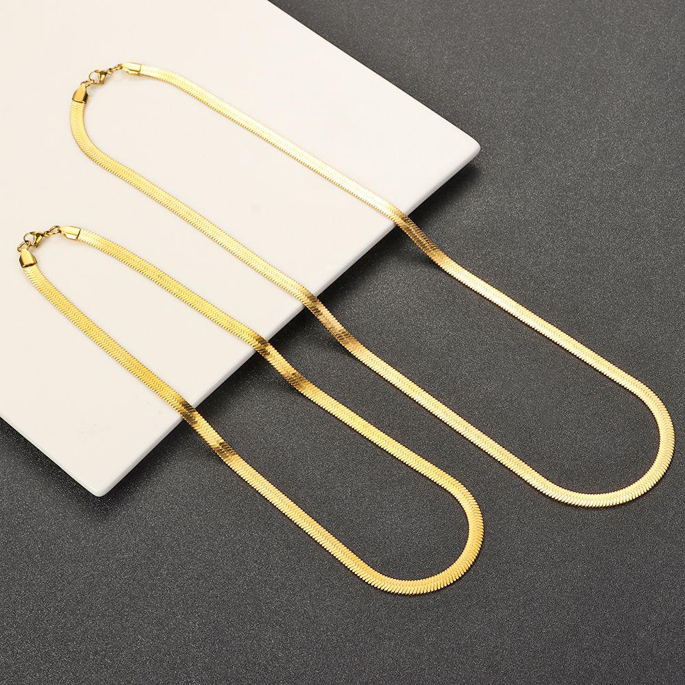 Dây Chuyền Dạng Xích Rắn Bằng Thép Không Gỉ 18 &quot;/ 20&quot; Dành Cho Nam Và Nữ