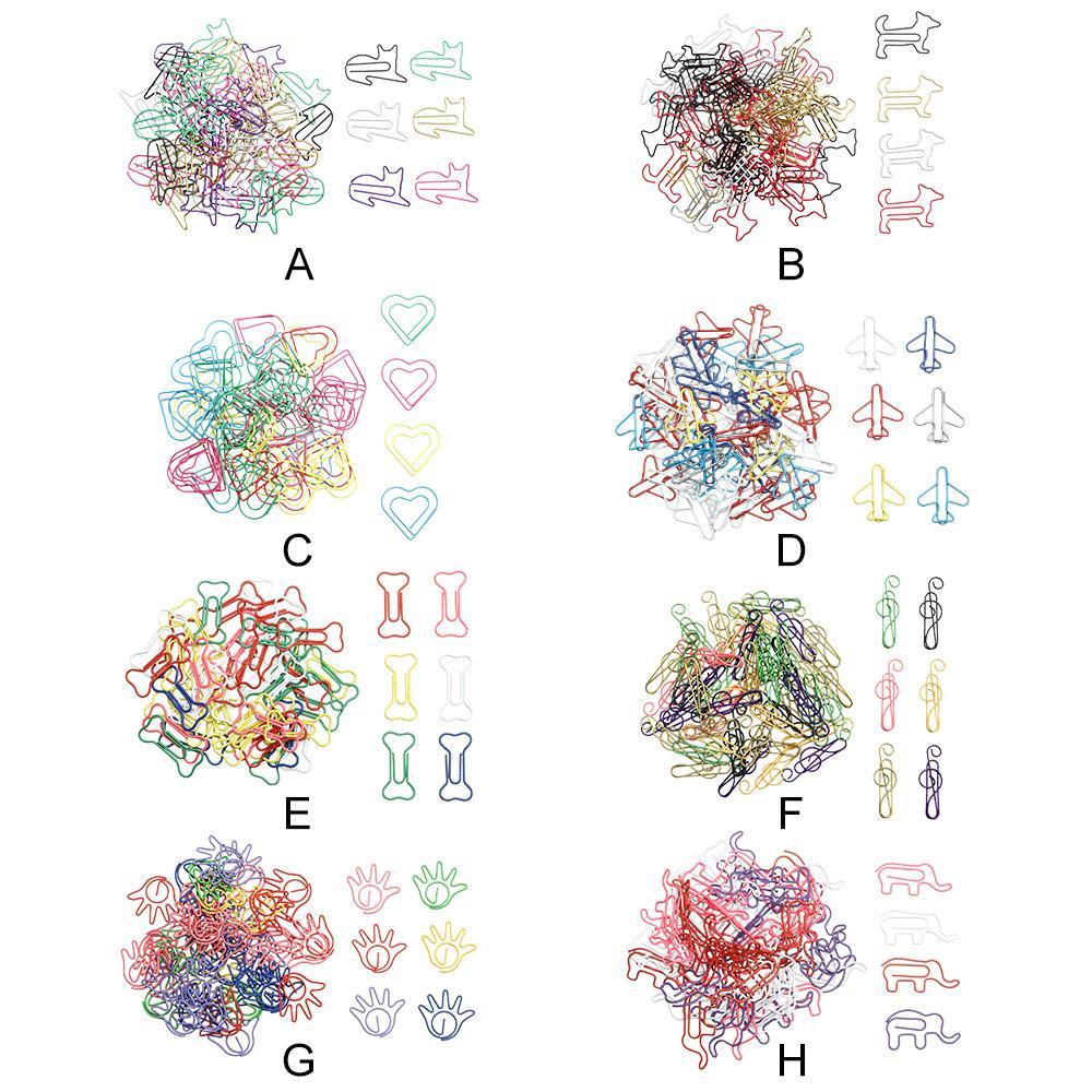 Hộp 50 Kẹp Giấy Bằng Kim Loại Hình Động Vật Sáng Tạo Đa Ứng Dụng