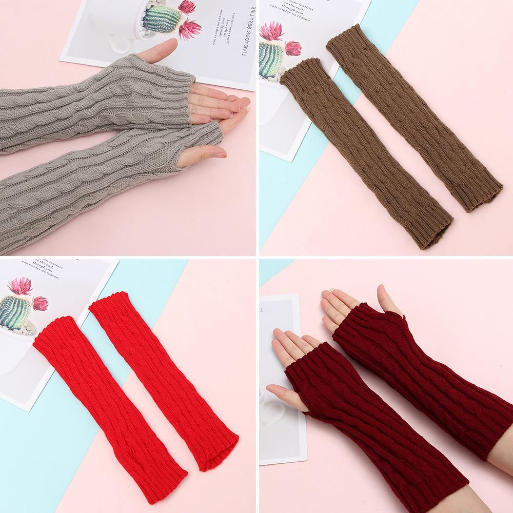 1 Găng Tay Len Dài 30cm Hở Ngón Dày Dặn Ấm Áp