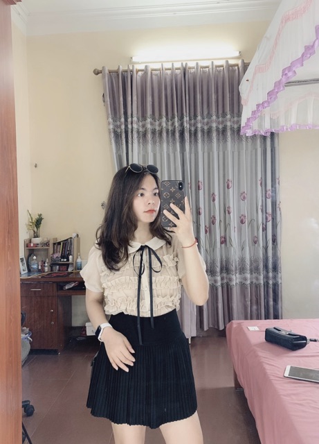 CHÂN VÁY XẾP LY NHỎ CẠP CAO MS12343 (M1- 1)