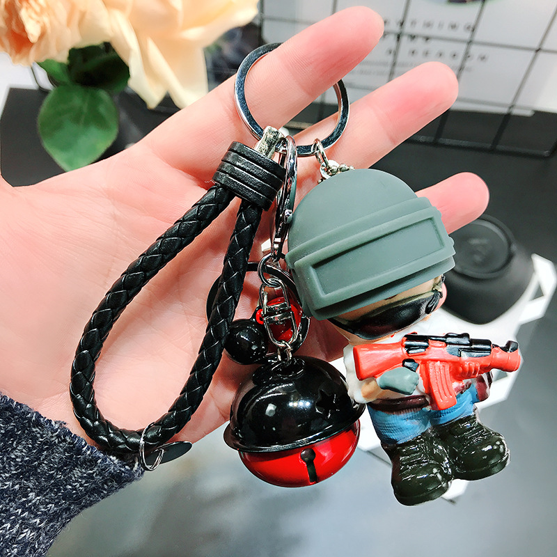 Anime PlayerUnknown's Battlegrounds Cute Cartoon Doll Keychain