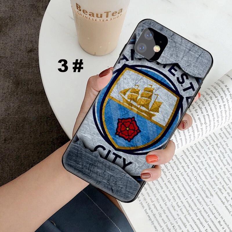 Ốp điện thoại mềm in logo câu lạc bộ Manchester city cho iPhone 5 5s Se 6 6S 7 8 Plus Xr X Xs MAX