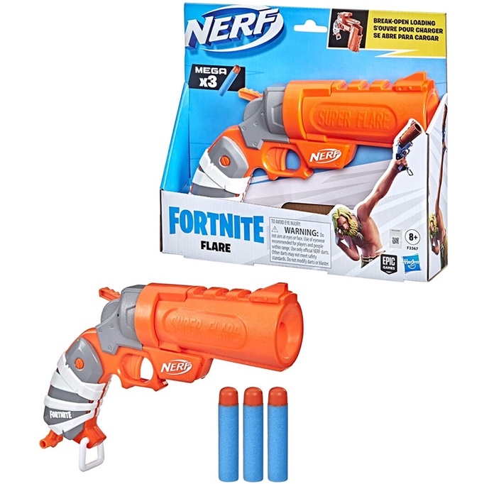 Đồ Chơi Nerf Flare Tặng Thêm 6 Que Mega