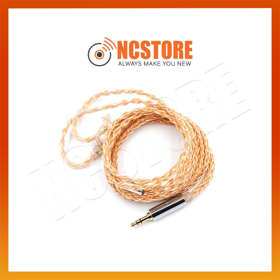 Dây Cáp nâng cấp tai nghe KZ Hỗn Hợp Đồng Bạc Vàng 560 Core Cube | 4N | Gold Silver Copper Cube Mixed