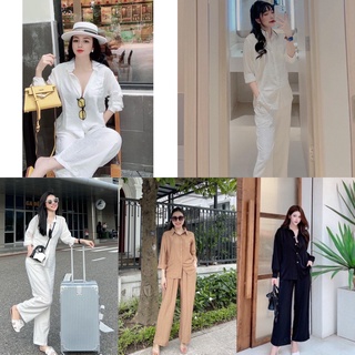 BIGSIZE TỪ 40-110KG SET SƠ MI TRẮNG QUẦN DÀI ĐI BIỂN, ĐI DU LỊCH