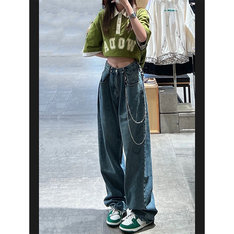 Quần Jeans Nữ Ống Rộng Lưng Cao Mẫu Mới