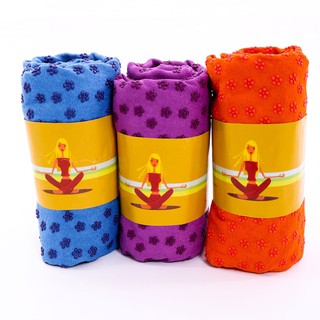 Khăn trải thảm tập Yoga với hạt PVC chống trơn(tặng túi đựng)