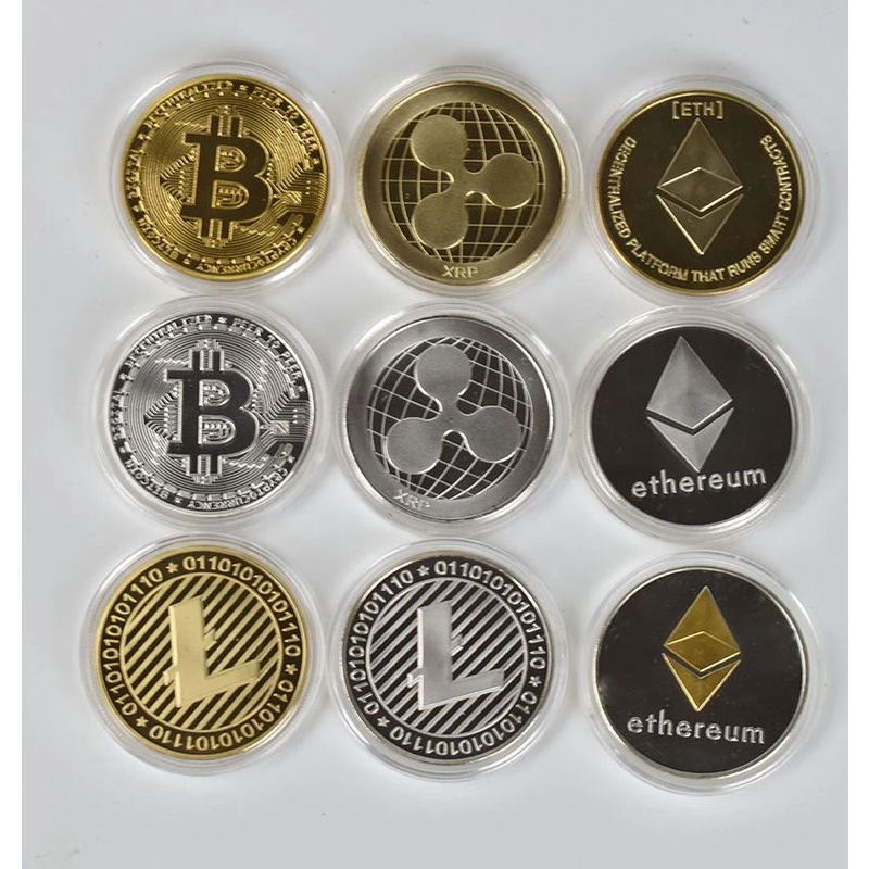 Đồng xu Tiền Điện Tử Làm Đồ Lưu Niệm, Trang Trí, Sưu Tầm - Đồng Xu Bitcoin, Đồng Xu ETH, Đồng Xu XRP, Đồng Xu LTC...