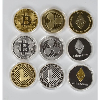 Đồng xu tiền điện tử làm đồ lưu niệm, trang trí, sưu tầm - đồng xu bitcoin, đồng xu eth, đồng xu xrp, đồng xu ltc...