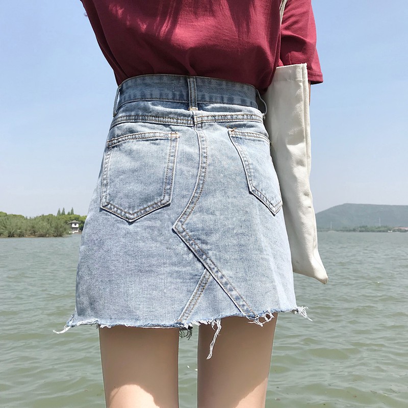 [Order 7-10 ngày] Chân váy jeans cúc lệch (Kèm ảnh thật) | BigBuy360 - bigbuy360.vn